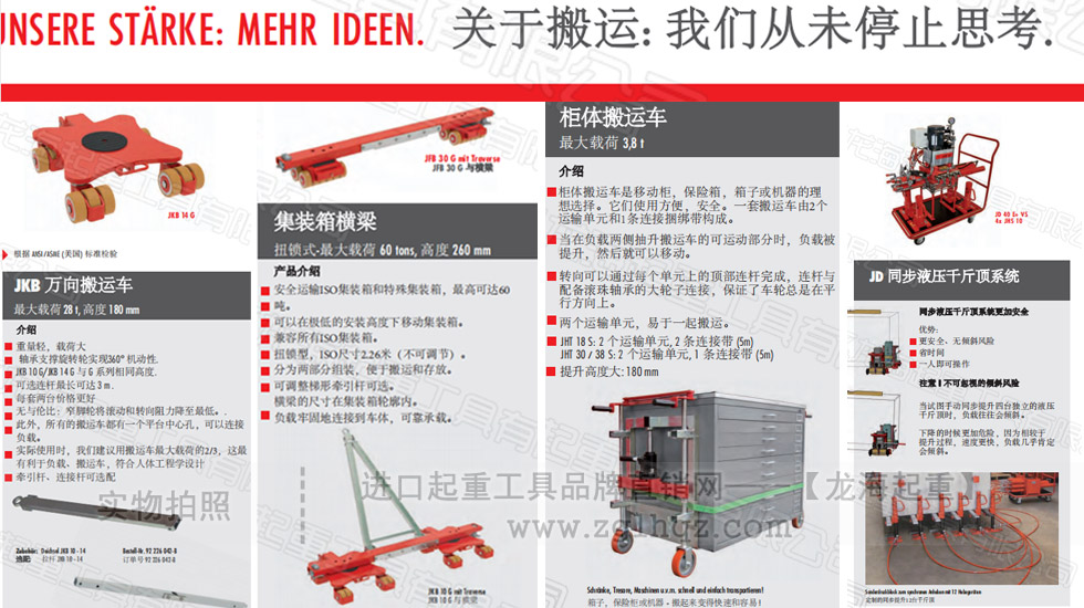 德國JUNG搬運(yùn)小坦克、千斤頂產(chǎn)品更新通知